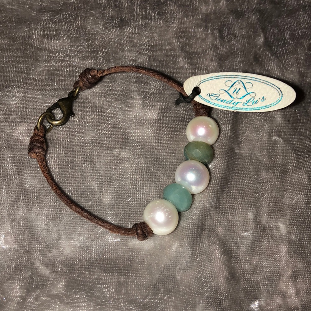 Lundy Lu’s Leather & Pearl Bracelet